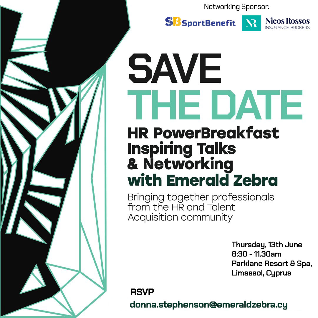 Save the date - HR PowerBreakfast Emerald Zebra Cyprus Event