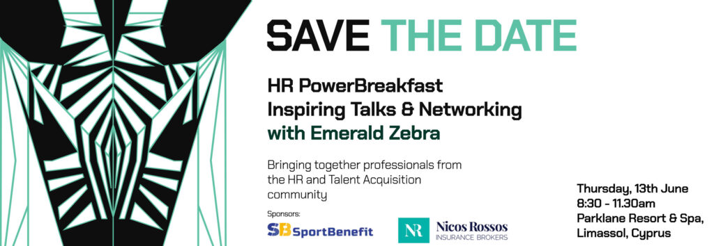 Save the Date HR PowerBreakfast 13th June 2024 - Sponsor SportBenefit and Nicos Rossos