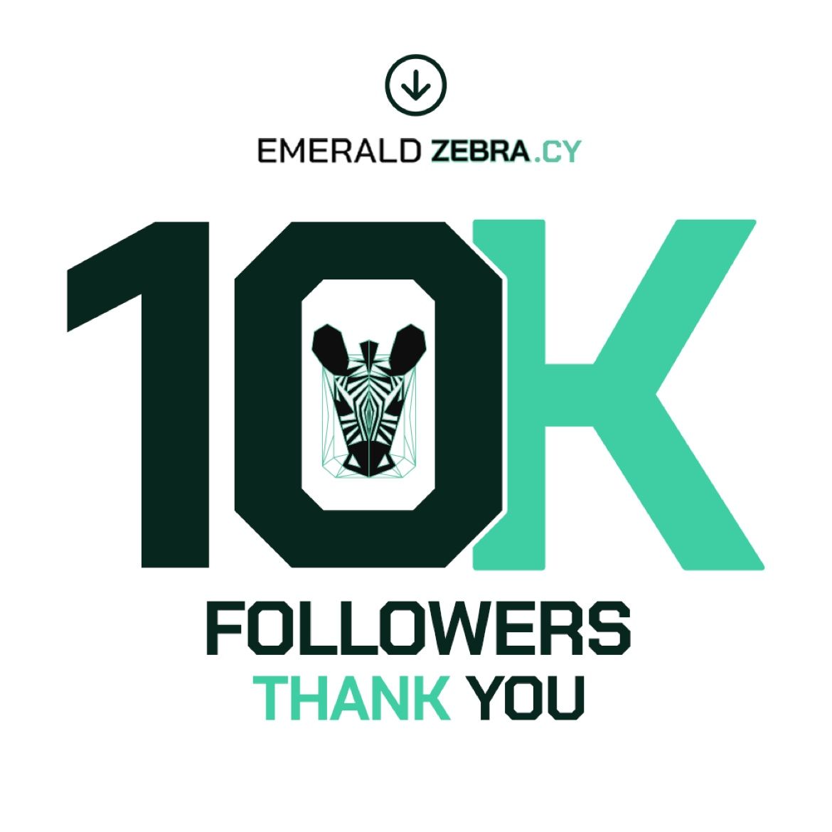 10K Followers - Thanks for Following! Emerald Zebra Cyprus