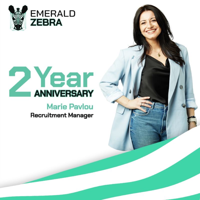 Happy work anniversary Marie Pavlou | Emerald Zebra