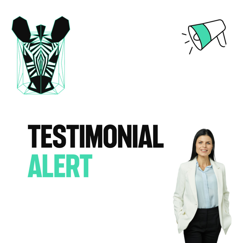 Testimonial Alert | Terri Neofitou Emerald Zebra