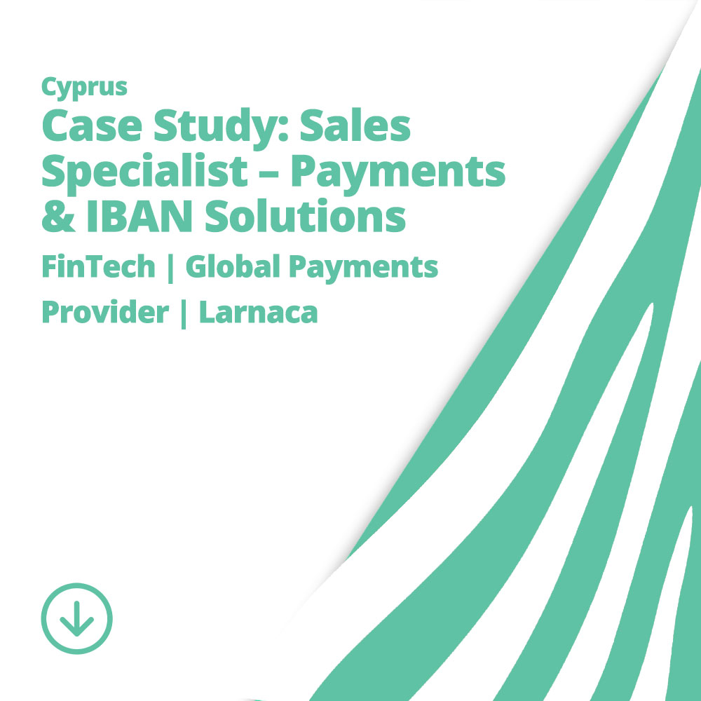 Sales Specialist – Payments & IBAN Solutions FinTech | Global Payments Provider | Larnaca